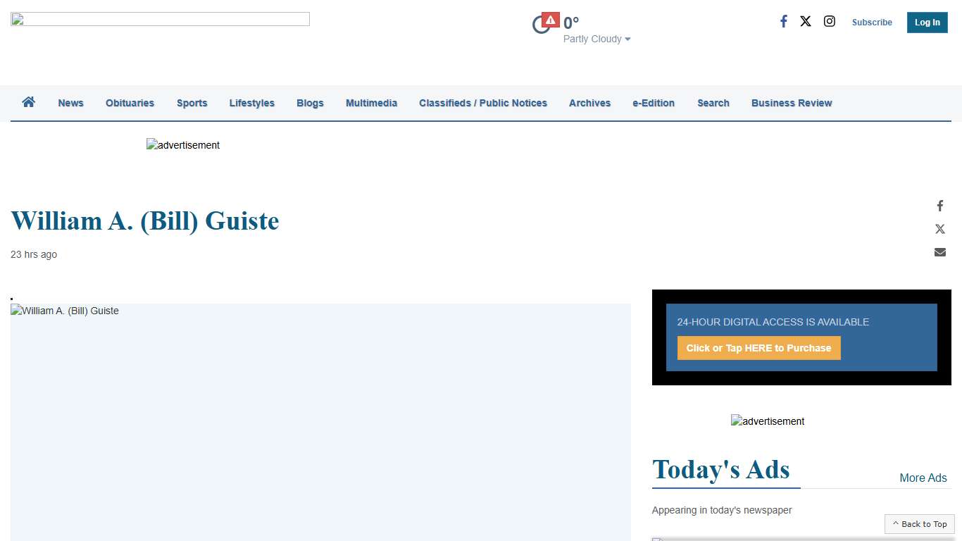 William A. (Bill) Guiste | Obituaries | thederrick.com