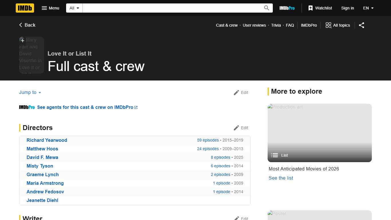 Love It or List It (TV Series 2008–2026) - Full cast & crew - IMDb